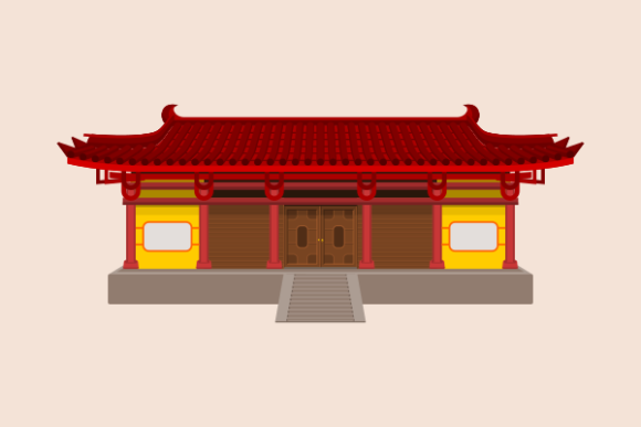 Download Wide Traditional Chinese House Building - Building Collection