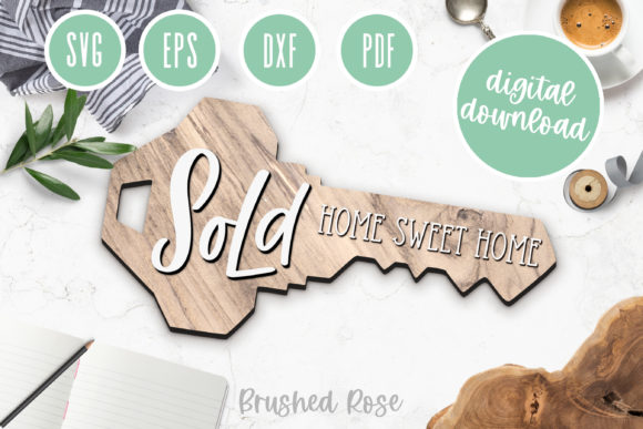 Download Sold Key Laser Cut File| Realtor Svg - Key Collection