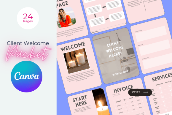 Download Pink Client Welcome Packet Template - Pink Collection