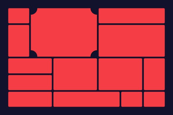 Download Dynamic Red Bento Grid Design - Design Collection