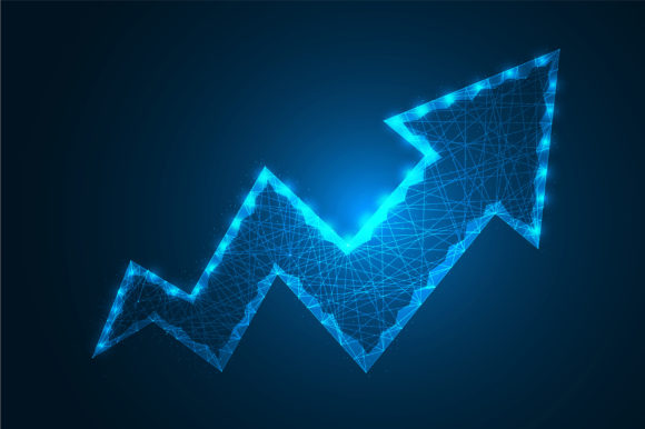 Download Business Growth Graph Low Poly Design - Design Collection