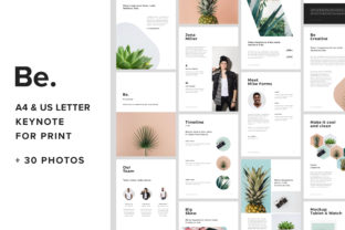 Download Vertical A4 US Letter Keynote Presentation Template +30 Free Photos - Key Collection