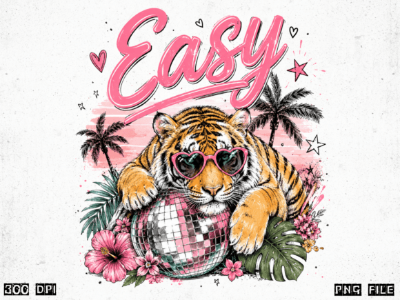 Download Easy Tiger Retro Summer PNG | Pink Disco - Pink Collection