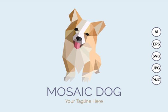 Download Mosaic Dog Pet Shop Vector Design - Design Collection