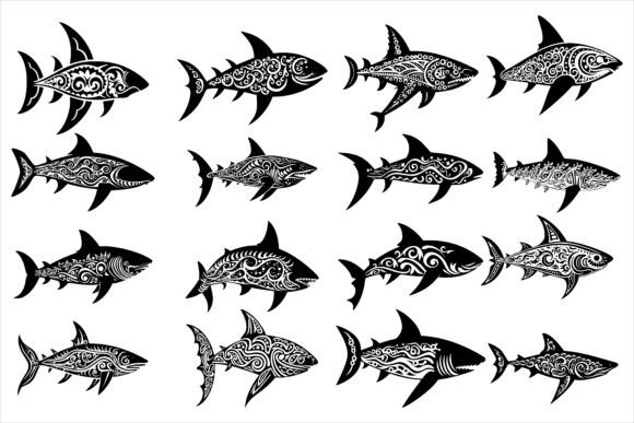 Download Shark Fish Mandala Silhouette Design - Design Collection