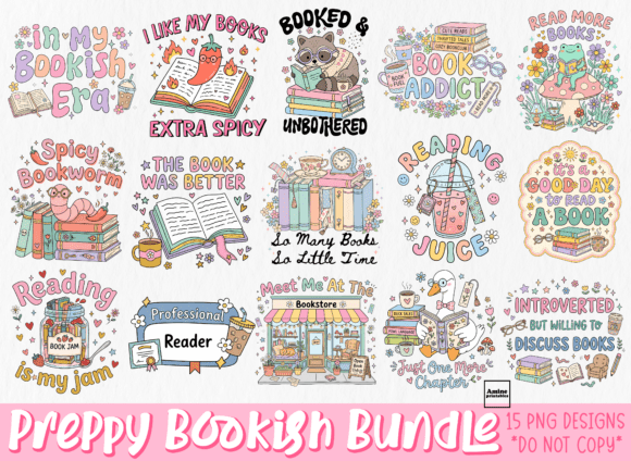 Download Preppy Pink Bookish Sublimation Bundle - Pink Collection