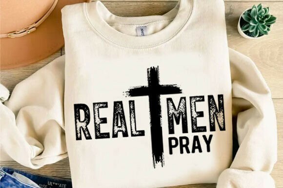 Download Real Men Pray Png Design - Design Collection