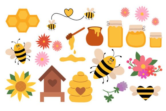 Download Honey Set Elements. Beekeeping Industry. - Industry Collection