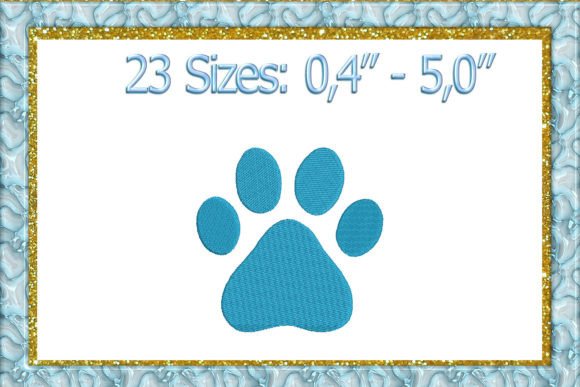 Download Paw Print Machine Embroidery Design - Design Collection