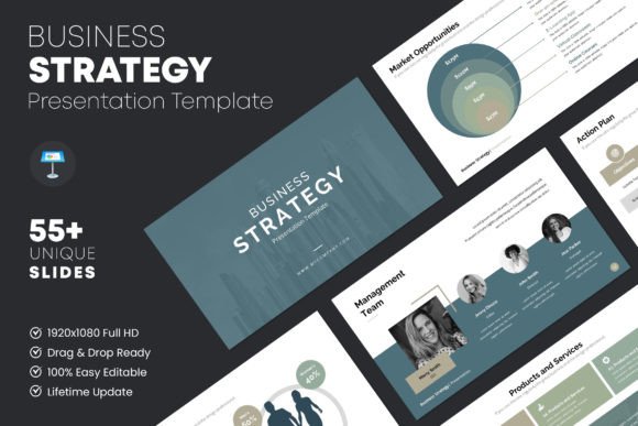 Download Business Strategy Keynote Template - Key Collection