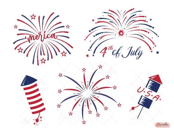 Download Fireworks 4th of July SVG Bundle Design - Design Collection