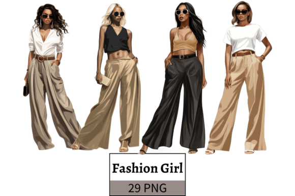 Download Wide Leg Trousers Fashion Girl Cliparts - Fashion Collection