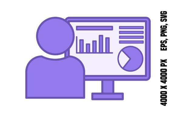 Download Data Analyst Color Icon - Analyst Collection