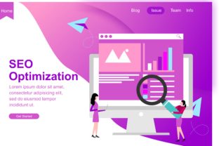 Download Web Page Design for SEO, Teamwork and Business Strategy. Modern Website Vector Illustration - Design Collection