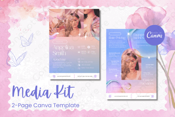 Download 2 Page Media Kit Canva Template - Pink - Pink Collection