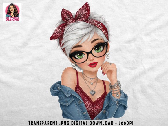 Download Cute Nerd Girl | Retro Fashion PNG - Fashion Collection